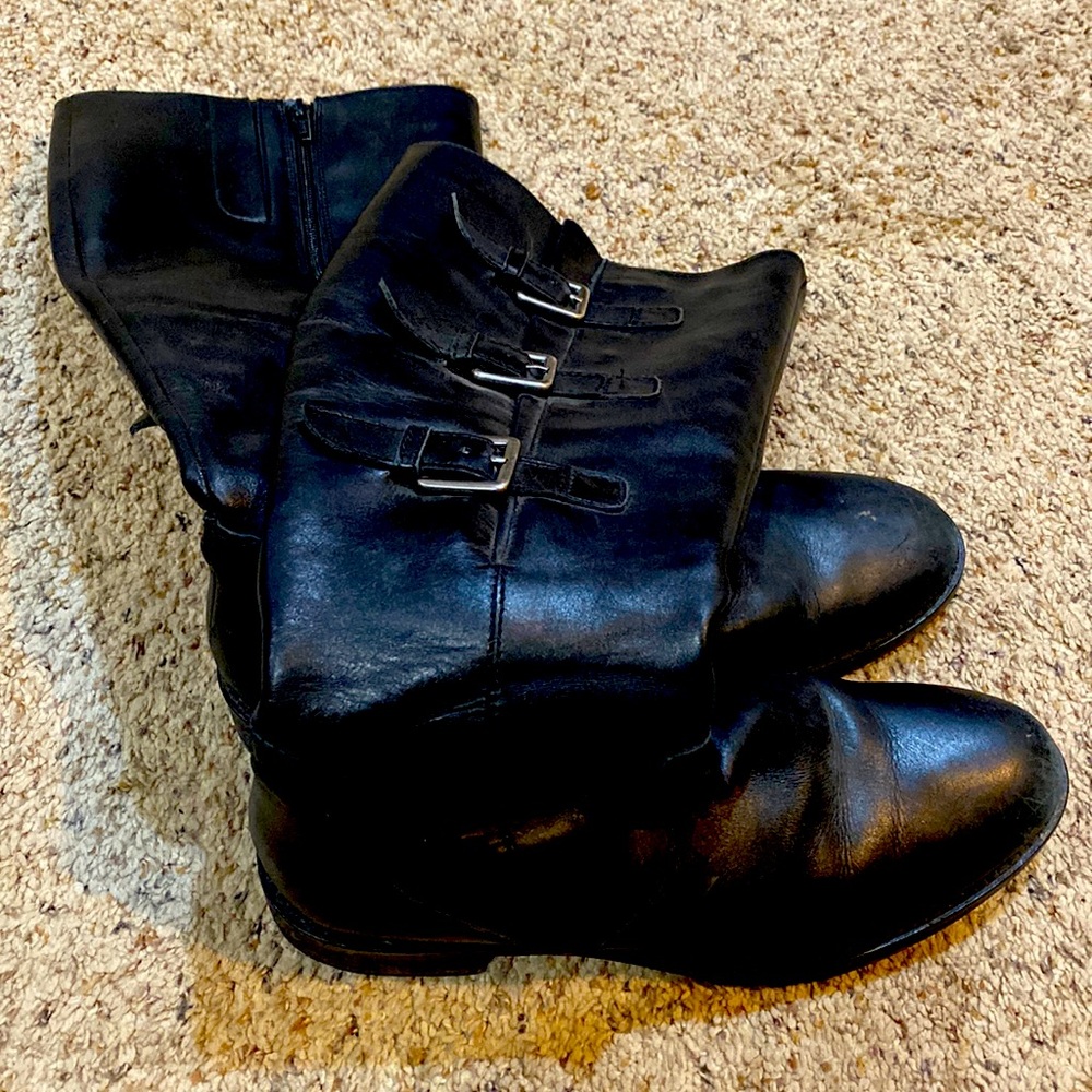 ECCO black leather boots